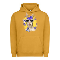 Pigment Peanut Butter Llama With Sunglasses Urban Hoodie - RanaPortraitStore