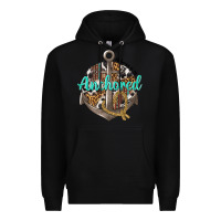 Black anchored hebrews 6 19 Premium Hoodie - texasbilliewilder