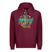 Burgundy anchored hebrews 6 19 Premium Hoodie - texasbilliewilder