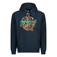 Navy anchored hebrews 6 19 Premium Hoodie - texasbilliewilder
