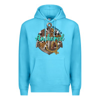 Ocean Blue anchored hebrews 6 19 Premium Hoodie - texasbilliewilder