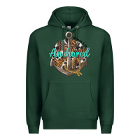 Sports Green anchored hebrews 6 19 Premium Hoodie - texasbilliewilder