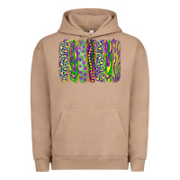 Pigment Burro Mardi Gras Leopard Beads Brushstrokes Urban Hoodie - RanaPortraitStore