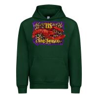Forest Green Mardi Gras Tis The Season Lobster Urban Hoodie - RanaPortraitStore