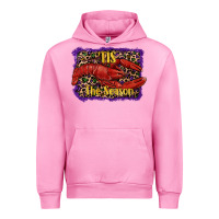 Fuchsia Pink Mardi Gras Tis The Season Lobster Urban Hoodie - RanaPortraitStore