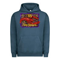 Pigment Midnight Navy Mardi Gras Tis The Season Lobster Urban Hoodie - RanaPortraitStore