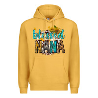 Mustard blessed nana with sunflowers Premium Hoodie - texasbilliewilder