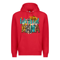 Red blessed nana with sunflowers Premium Hoodie - texasbilliewilder