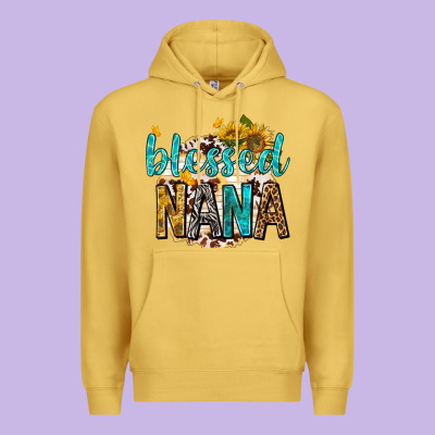Premium Hoodie blessed nana with sunflowers