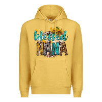 Antique Gold blessed nana with sunflowers Premium Hoodie - texasbilliewilder