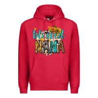Cardinal blessed nana with sunflowers Premium Hoodie - texasbilliewilder