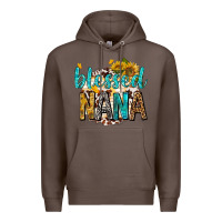 Coffee blessed nana with sunflowers Premium Hoodie - texasbilliewilder