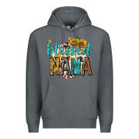 Rock blessed nana with sunflowers Premium Hoodie - texasbilliewilder