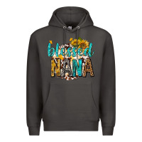 Smoke blessed nana with sunflowers Premium Hoodie - texasbilliewilder
