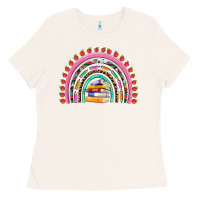 Bone teacher pen apple books rainbow Ladies Tee - Artiststas