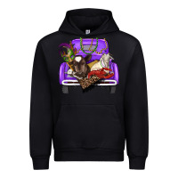 Black Mardi Gras Truck With Farm Animals Urban Hoodie - RanaPortraitStore