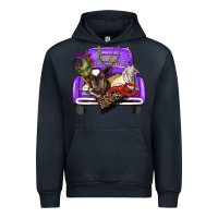 Navy Mardi Gras Truck With Farm Animals Urban Hoodie - RanaPortraitStore