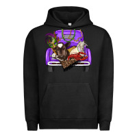 Pigment Black Mardi Gras Truck With Farm Animals Urban Hoodie - RanaPortraitStore