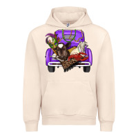 Sandshell Mardi Gras Truck With Farm Animals Urban Hoodie - RanaPortraitStore