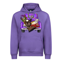 Tulip Mardi Gras Truck With Farm Animals Urban Hoodie - RanaPortraitStore