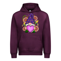 Mauve Wine Mardi Gras gnome Urban Hoodie - RanaPortraitStore