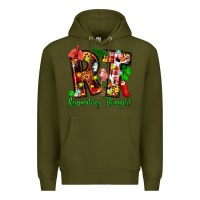 Army Green christmas respiratory therapist Premium Hoodie - Zillion Design Studio