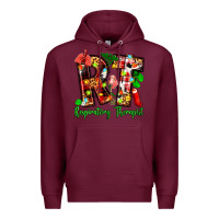 Burgundy christmas respiratory therapist Premium Hoodie - Zillion Design Studio