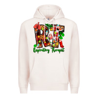 Pale Pink christmas respiratory therapist Premium Hoodie - Zillion Design Studio