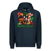 Navy christmas respiratory therapist Premium Hoodie - Zillion Design Studio