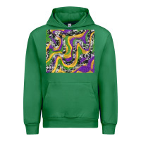 Emerald Mardi Gras Cowhide Urban Hoodie - RanaPortraitStore