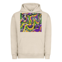 Pigment French Oak Mardi Gras Cowhide Urban Hoodie - RanaPortraitStore