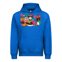 Cobalt But first cafecito y chismecito Urban Hoodie - RanaPortraitStore