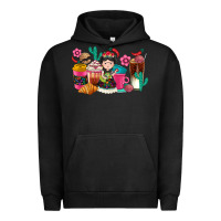 Pigment Black But first cafecito y chismecito Urban Hoodie - RanaPortraitStore