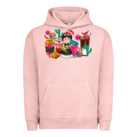 Pigment Salmon But first cafecito y chismecito Urban Hoodie - RanaPortraitStore