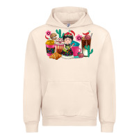 Sandshell But first cafecito y chismecito Urban Hoodie - RanaPortraitStore