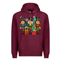 Burgundy christmas natcrackers Premium Hoodie - Zillion Design Studio