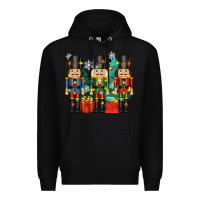 Black christmas natcrackers Premium Hoodie - Zillion Design Studio