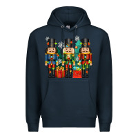 Navy christmas natcrackers Premium Hoodie - Zillion Design Studio