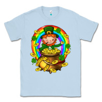 Dusty Blue Dwarf Cauldron St. Patricks Classic Tee - BundleAndBundleShop