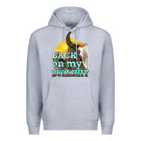 Heather Grey back on my bullshit Premium Hoodie - texasbilliewilder