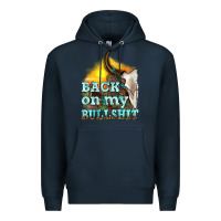 Navy back on my bullshit Premium Hoodie - texasbilliewilder