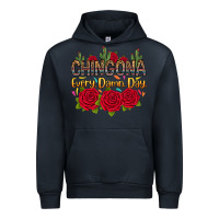 Navy Chingona every damn day Urban Hoodie - RanaPortraitStore