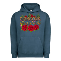 Pigment Midnight Navy Chingona every damn day Urban Hoodie - RanaPortraitStore