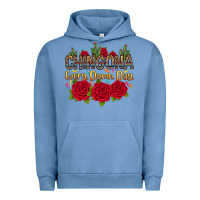 Pigment Pebble Blue Chingona every damn day Urban Hoodie - RanaPortraitStore