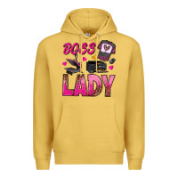 Antique Gold boss lady Premium Hoodie - texasbilliewilder