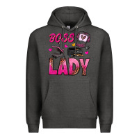Charcoal Heather boss lady Premium Hoodie - texasbilliewilder