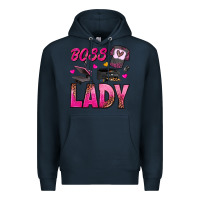 Navy boss lady Premium Hoodie - texasbilliewilder