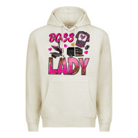 Oatmeal Heather boss lady Premium Hoodie - texasbilliewilder
