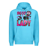 Ocean Blue boss lady Premium Hoodie - texasbilliewilder