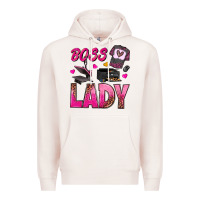 Pale Pink boss lady Premium Hoodie - texasbilliewilder